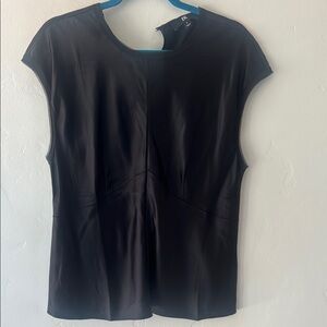 Banana Republic Black  silk Fitted Blouse